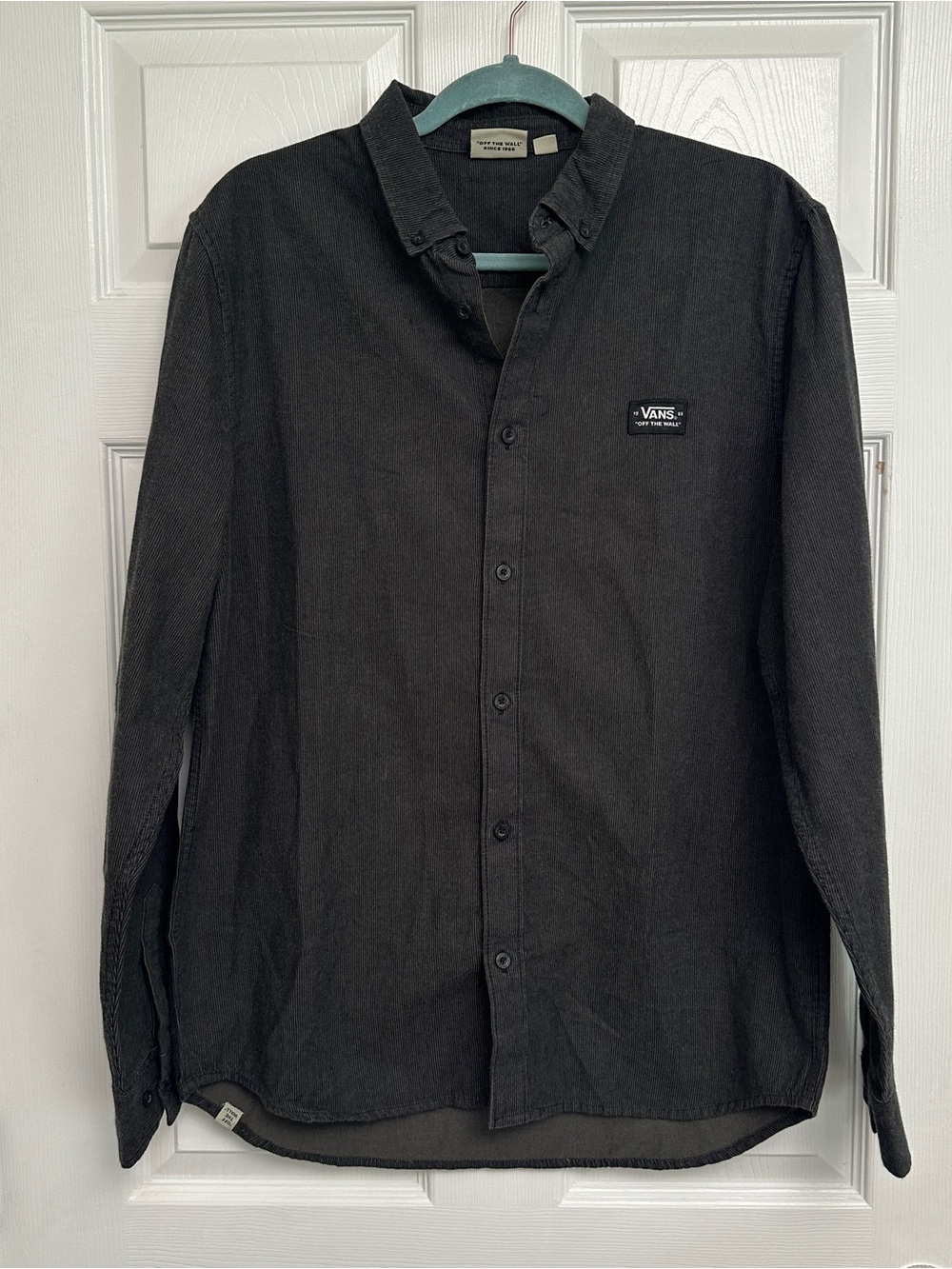 Vans Black Long-Sleeve Button-Down Shirt